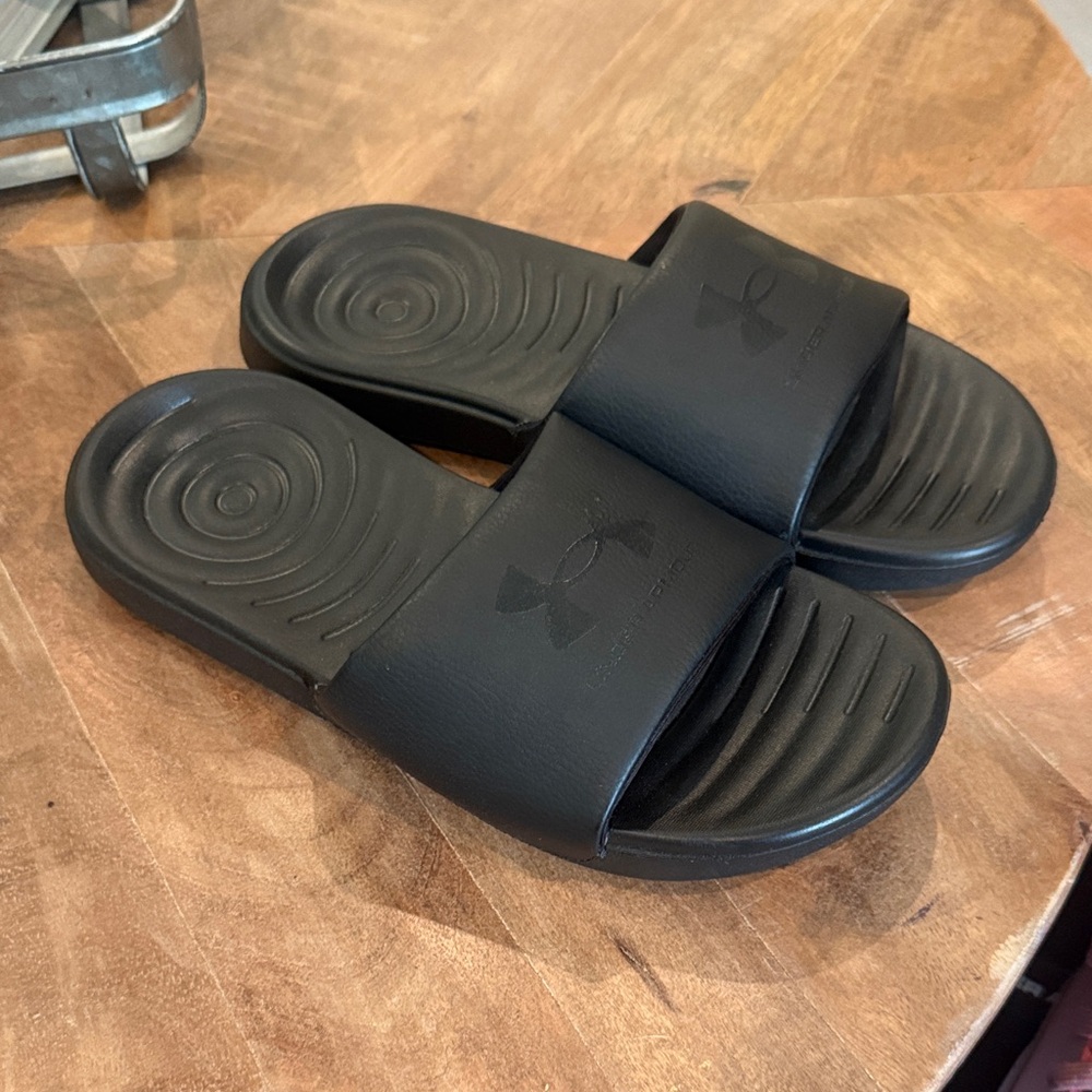 Under Armour Black Slide Sandals